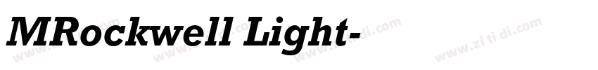 MRockwell Light字体转换